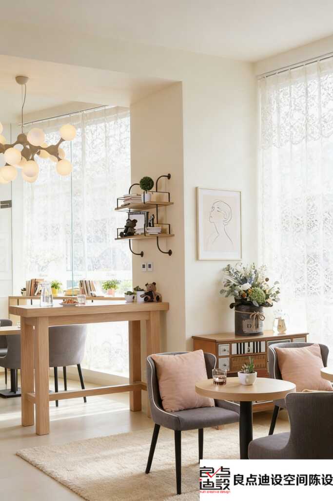 救命!这家咖啡店的装修软装设计让我想住下!浅色系主调直接治愈一整天!